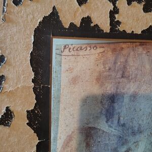 Abstract Blue and Brown Art Print